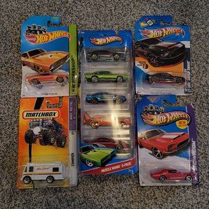 Lot of 9 Hot Wheels & Matchbox Cars NEW